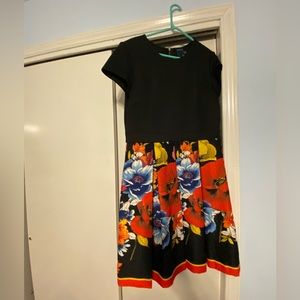 Black and floral dress